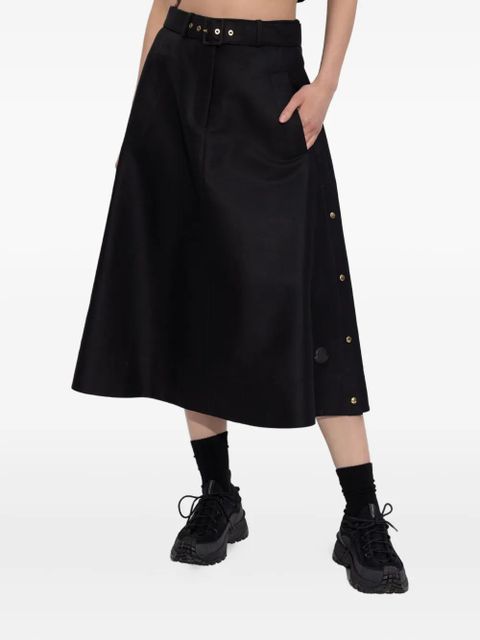 Moncler belted button-fastening midi skirt - Black