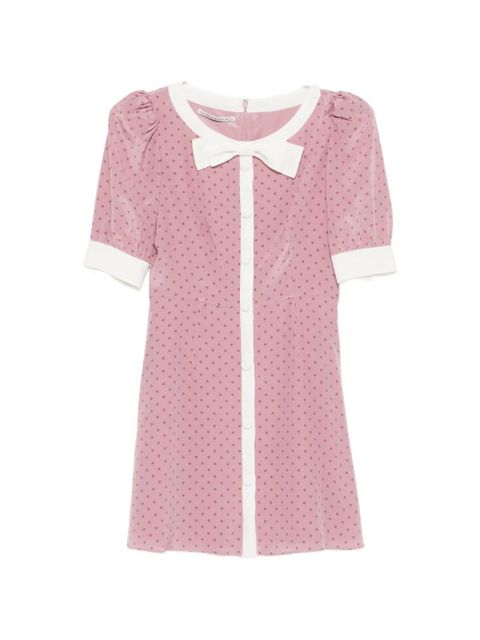 Alessandra Rich polka-dot bow-detail mini dress - Pink - zdjęcie produktu nr 1