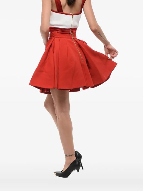 Balmain pleated zip skirt - Red - zdjęcie produktu nr 2