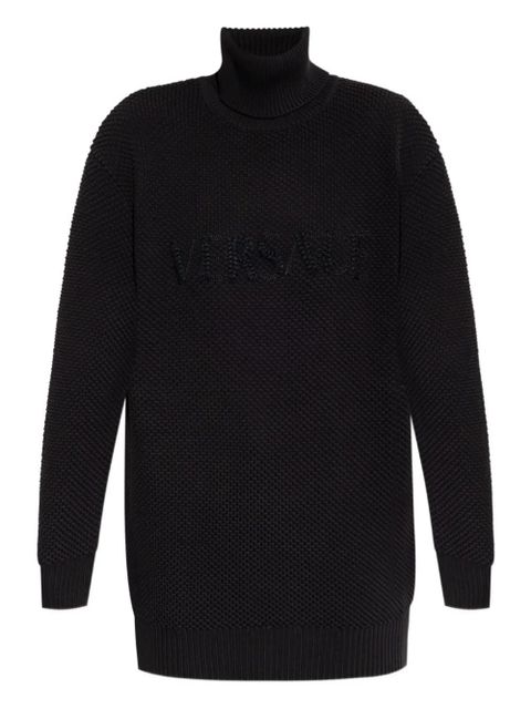 Versace textured high-neck jumper - Black - zdjęcie produktu nr 1
