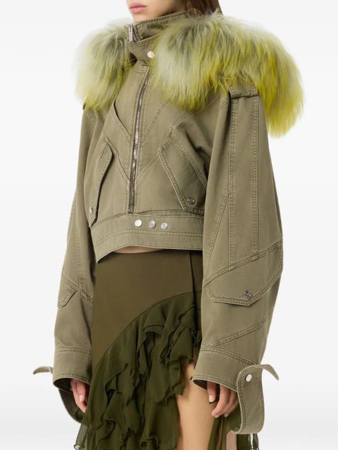 Blumarine hooded jacket - Green