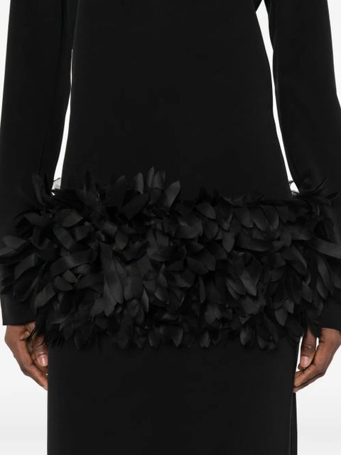 TOTEME petal-detail maxi dress - Black