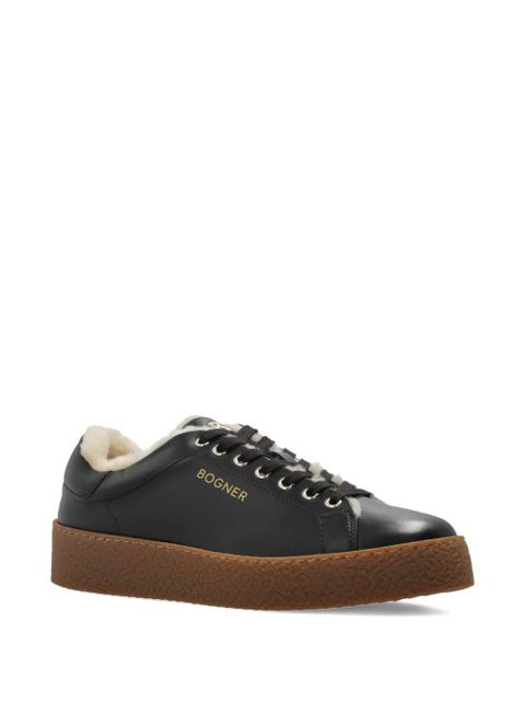 BOGNER Lucerne shearling-lined leather sneakers - Black - zdjęcie produktu nr 2