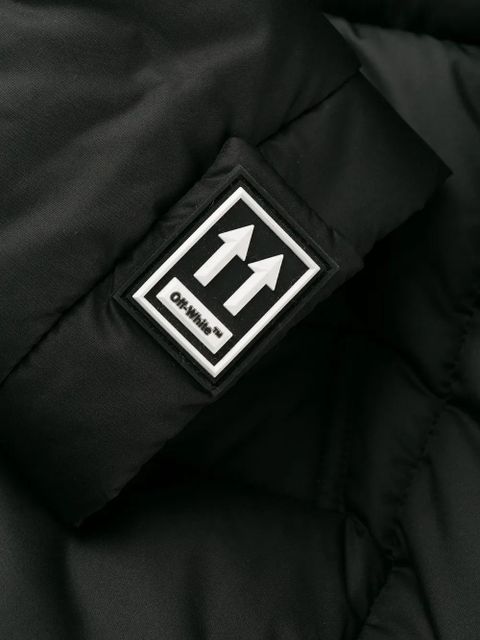 Off-White hooded padded coat - Black
