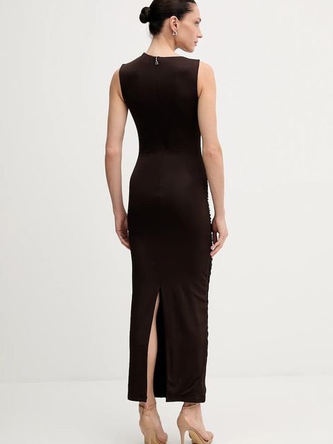 Rotate sukienka kolor brązowy maxi dopasowana 1149652910 - zdjęcie produktu nr 2