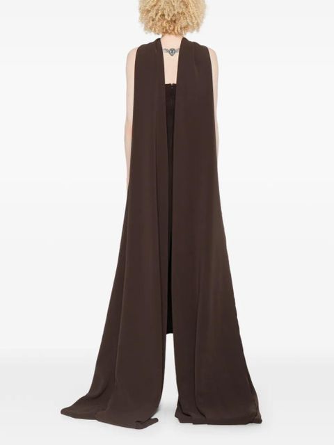 Solace London Martine strapless midi dress - Brown