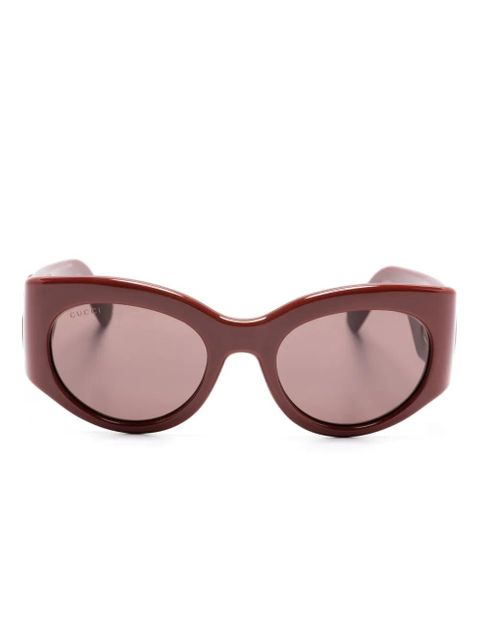 Gucci Eyewear oval-frame sunglasses - Brown - zdjęcie produktu nr 1