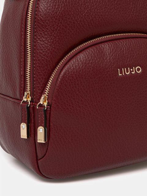 Liu Jo plecak damski kolor bordowy mały gładki AF5157.E0027