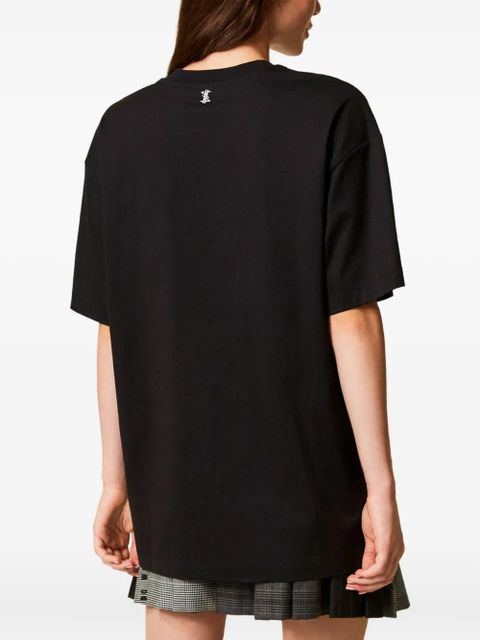 TWINSET Myfo butterfly-print T-shirt - Black