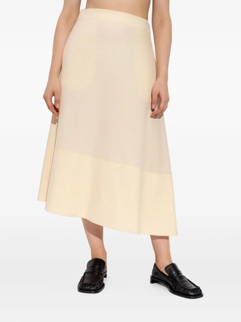Jil Sander asymmetric midi skirt - Neutrals