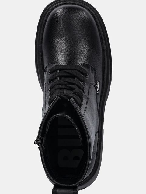 Buffalo workery Bravr Lace Up damskie kolor czarny na platformie 1622538-BLK