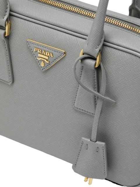 Prada triangle-plaque tote bag - Grey