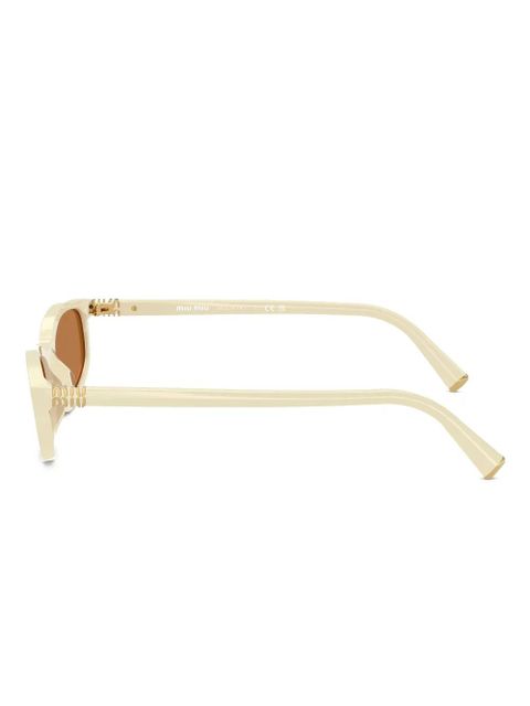 Miu Miu Eyewear oval-frame sunglasses - White - zdjęcie produktu nr 2