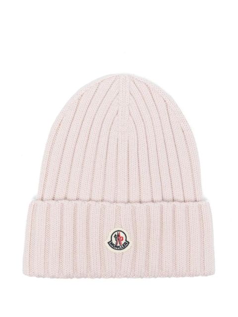 Moncler wool beanie hat - Pink - zdjęcie produktu nr 1