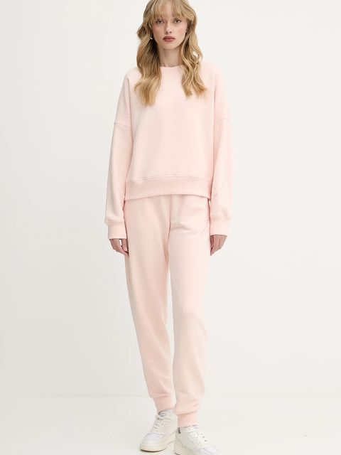 Armani Exchange bluza damska kolor różowy z aplikacją XW000156 AF11852 - zdjęcie produktu nr 2