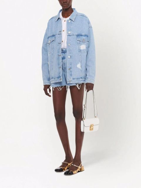 Miu Miu Madras leather shoulder bag - White - zdjęcie produktu nr 2