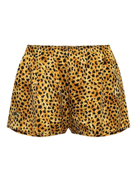Versace leopard-print silk shorts - Neutrals - zdjęcie produktu nr 1