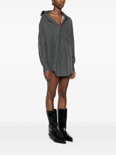 Alexander Wang pre-styled off-shoulder shirt dress - Grey