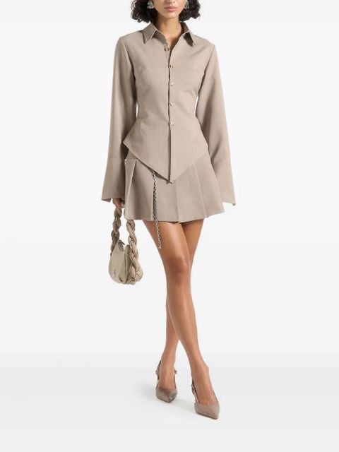 Manière De Voir Sonia Angled tailored shirt - Brown - zdjęcie produktu nr 2