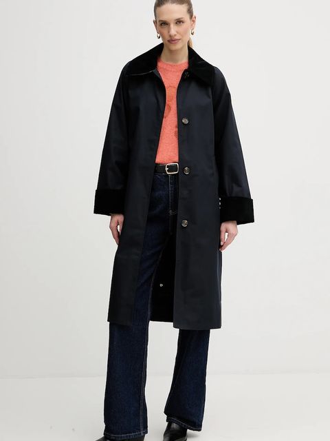 Barbour płaszcz Reagan kolor granatowy LSP0273 - zdjęcie produktu nr 2