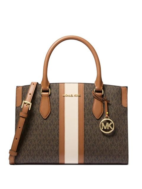 Michael Kors logo-print striped tote bag - Brown - zdjęcie produktu nr 1