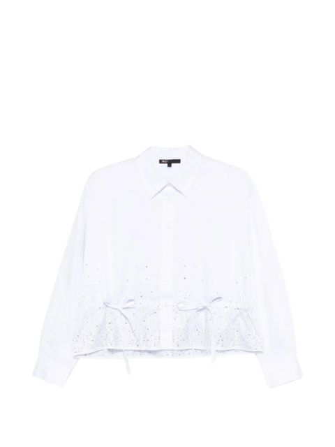 Maje tie-detail cotton shirt - White - zdjęcie produktu nr 1