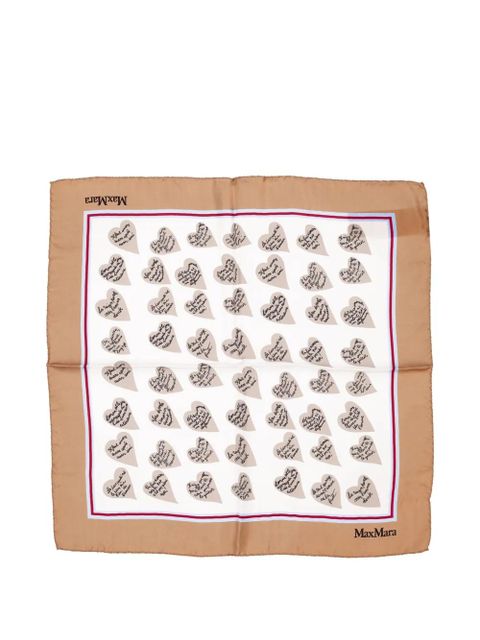 Max Mara heart-motif scarf - Neutrals - zdjęcie produktu nr 1