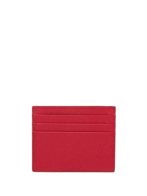 Prada compact front logo cardholder - Red - zdjęcie produktu nr 2