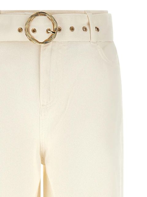 TWINSET belted wide-leg jeans - Neutrals