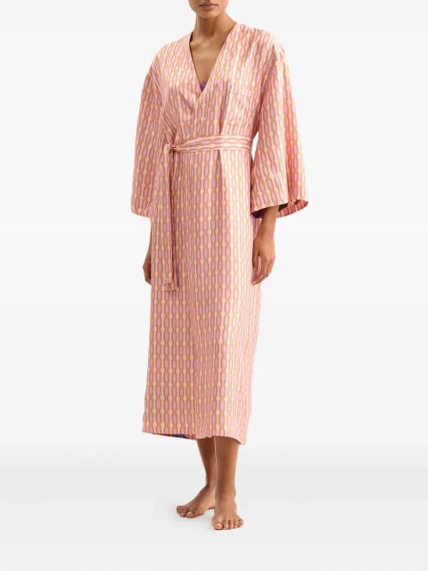 ERES Saveur fruit-print chain-pattern reversible robe - Pink