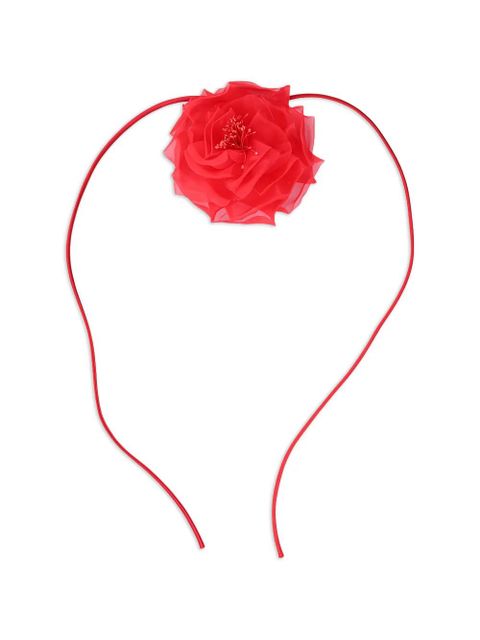 Max Mara floral-appliqué necklace - Red - zdjęcie produktu nr 1