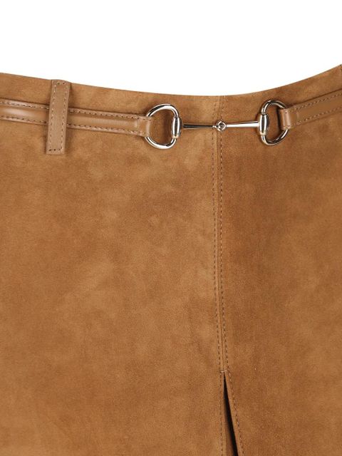 Gucci suede belt midi skirt - Brown