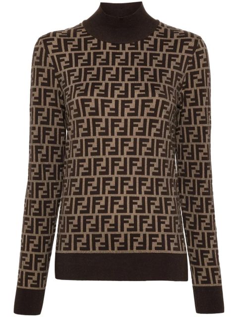 FENDI FF-jacquard sweater - Brown - zdjęcie produktu nr 1