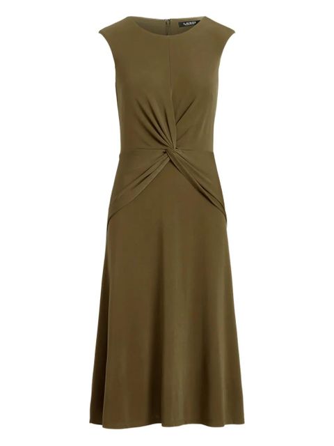 Lauren Ralph Lauren twisted-detail midi dress - Green - zdjęcie produktu nr 1