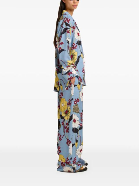 Marni floral trousers - Blue