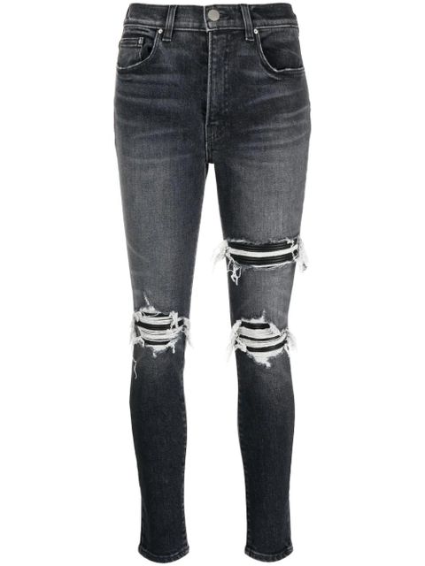 AMIRI high-waist distressed skinny jeans - Grey - zdjęcie produktu nr 1