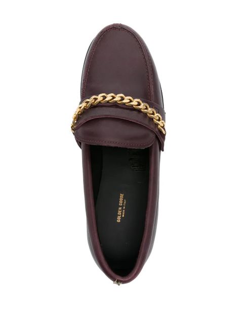 Golden Goose chain-link leather loafers - Red - zdjęcie produktu nr 2