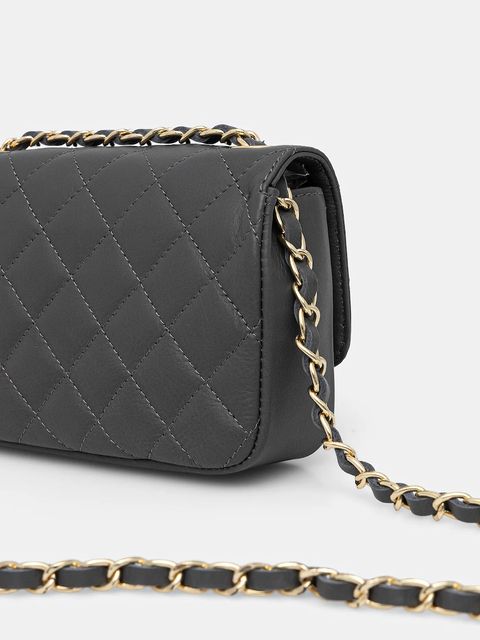 Answear.LAB torebka skórzana kolor szary - zdjęcie produktu nr 2