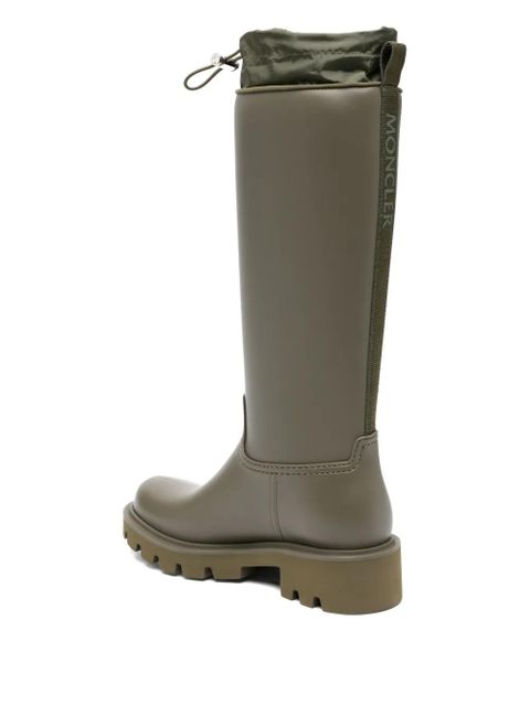 Moncler pull-tab logo rain boots - Green