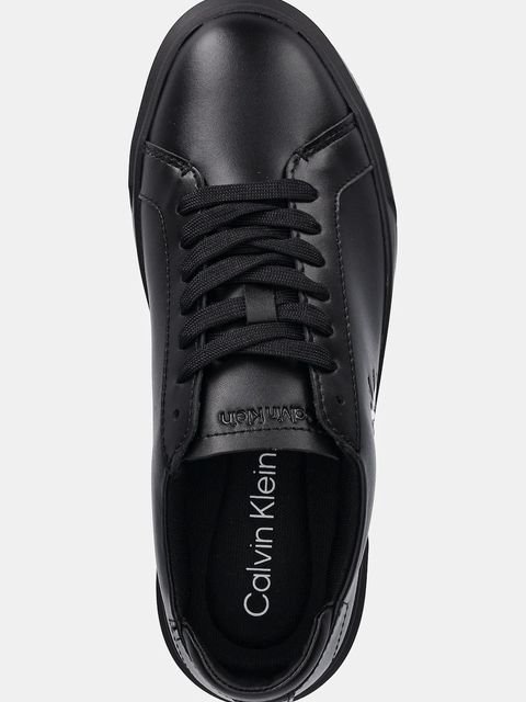 Calvin Klein sneakersy BASKET LACE UP LTH ML damskie kolor czarny YW0YW01945