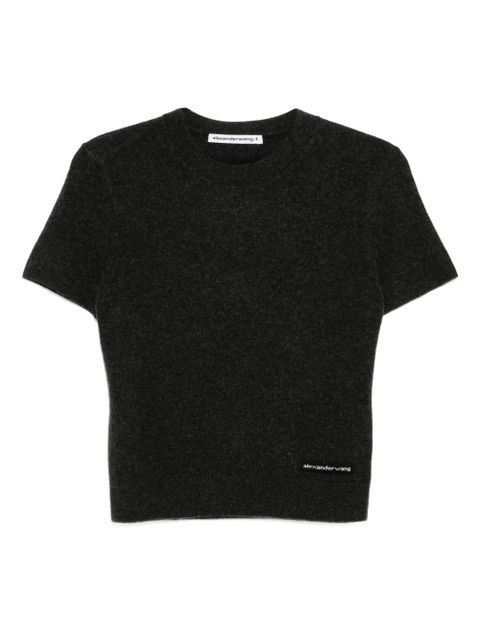 Alexander Wang logo-patch top - DARK GREY - zdjęcie produktu nr 1