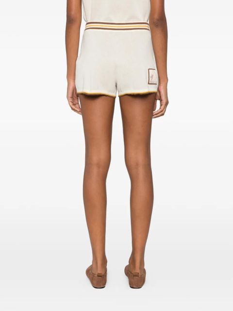 ZIMMERMANN Daylight palm-tree jacquard shorts - Neutrals