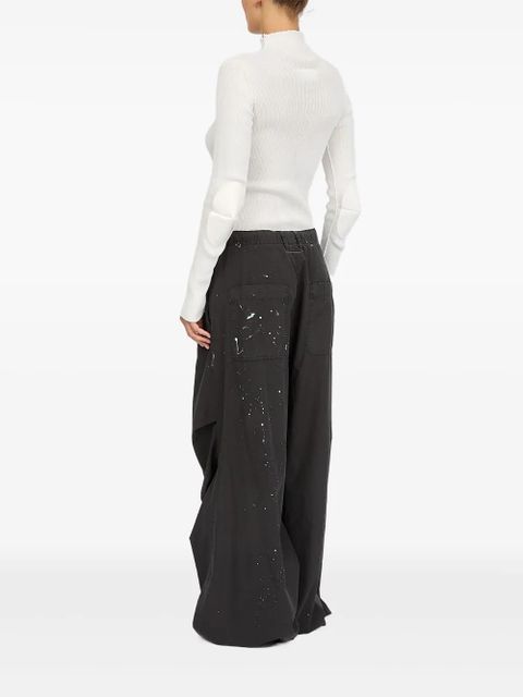 MM6 Maison Margiela paint-splatter trousers - Black