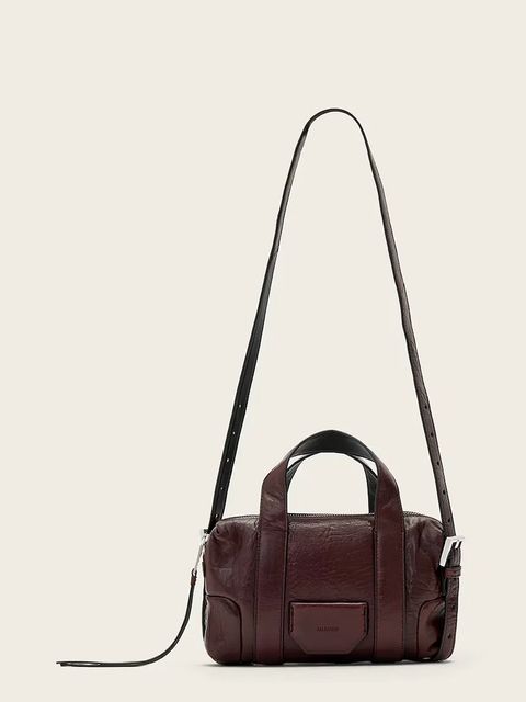 AllSaints torebka skórzana kolor brązowy W510XD - zdjęcie produktu nr 1