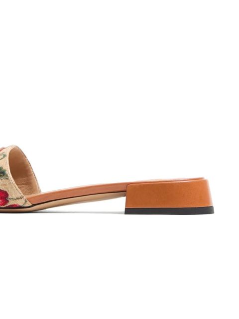 Valentino Garavani 20mm VLogo Signature Cherryfic-motif sandals - Neutrals