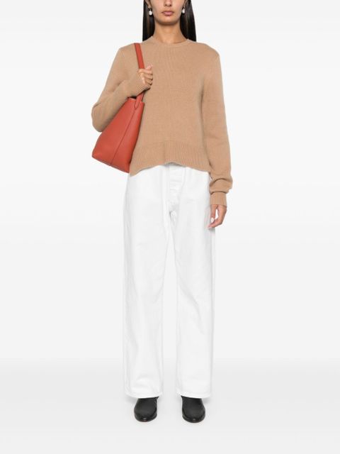 TOTEME cropped crew-neck sweater - Brown - zdjęcie produktu nr 2