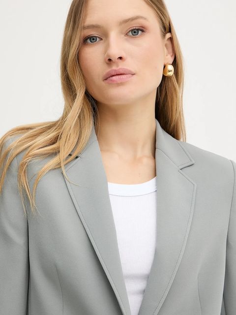 BOSS Orange marynarka kolor szary jednorzędowa gładka 50545586