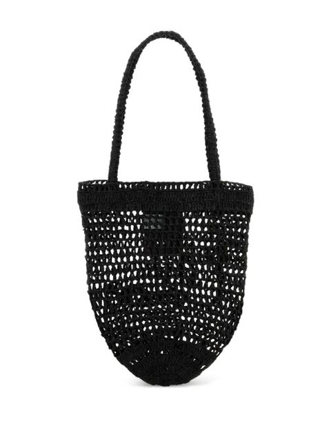 Chloé small Summer Banana shopping raffia beach bag - Black