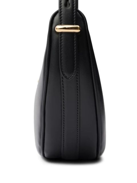 Prada crescent-shaped leather shoulder bag - Black