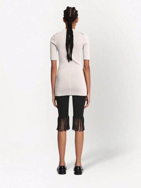 Proenza Schouler textured fringed biker shorts - Black - zdjęcie produktu nr 2